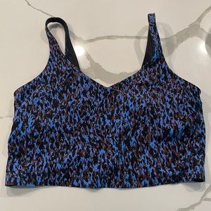 Lululemon leopard camo blue nile multi align tank size 14